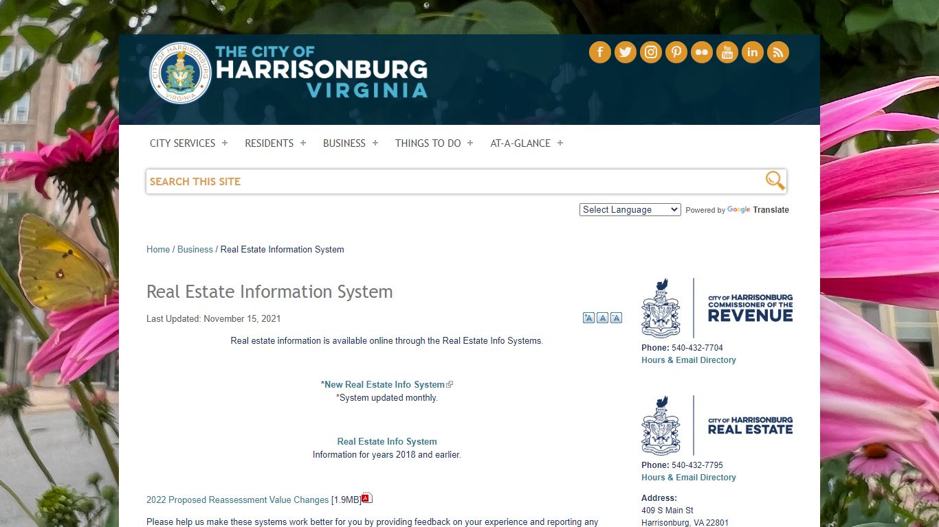 Real Estate Information System | City of Harrisonburg, VA